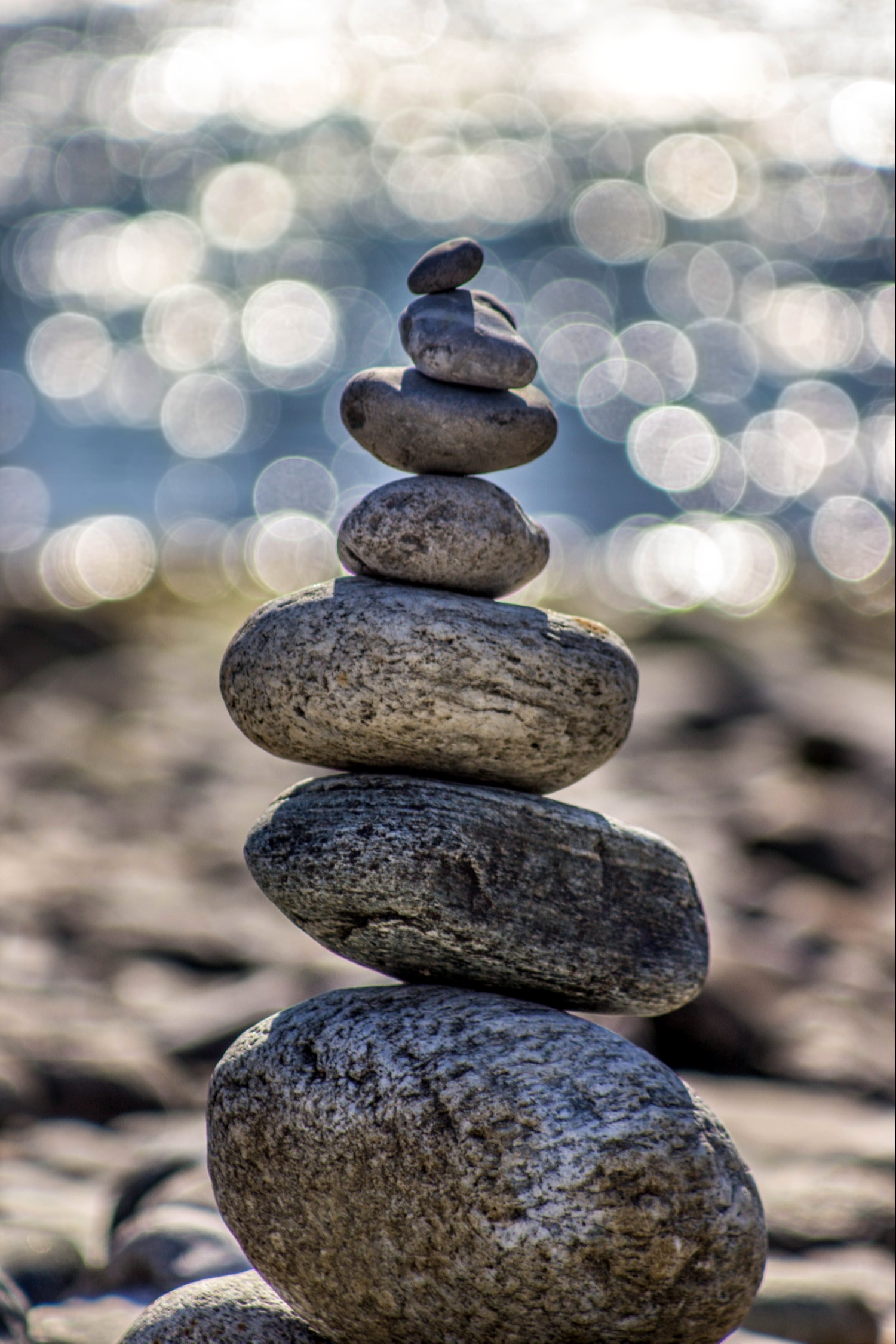 Rocks stacked on top of one another